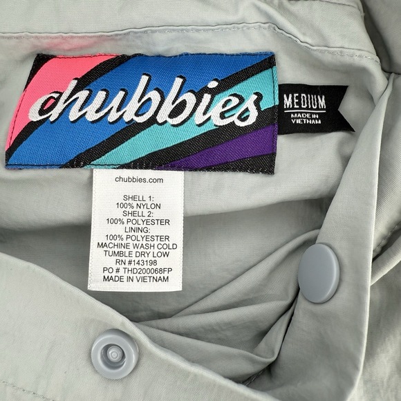 Chubbies Men's M Reversible 1/2 Snap Fleece Pullover Gray Bear Fair Isle Winter - Picture 9 of 11